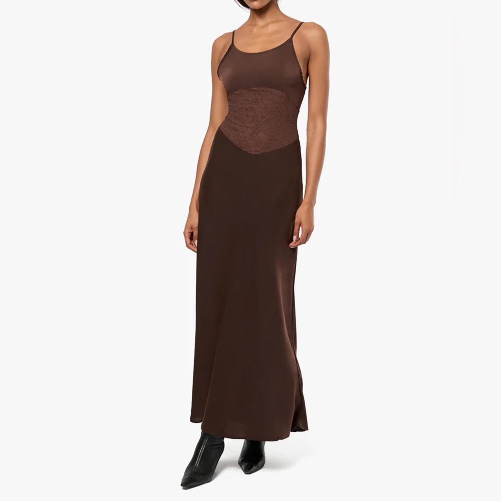 WeWoreWhat Chocolate Brown Maxi Dress